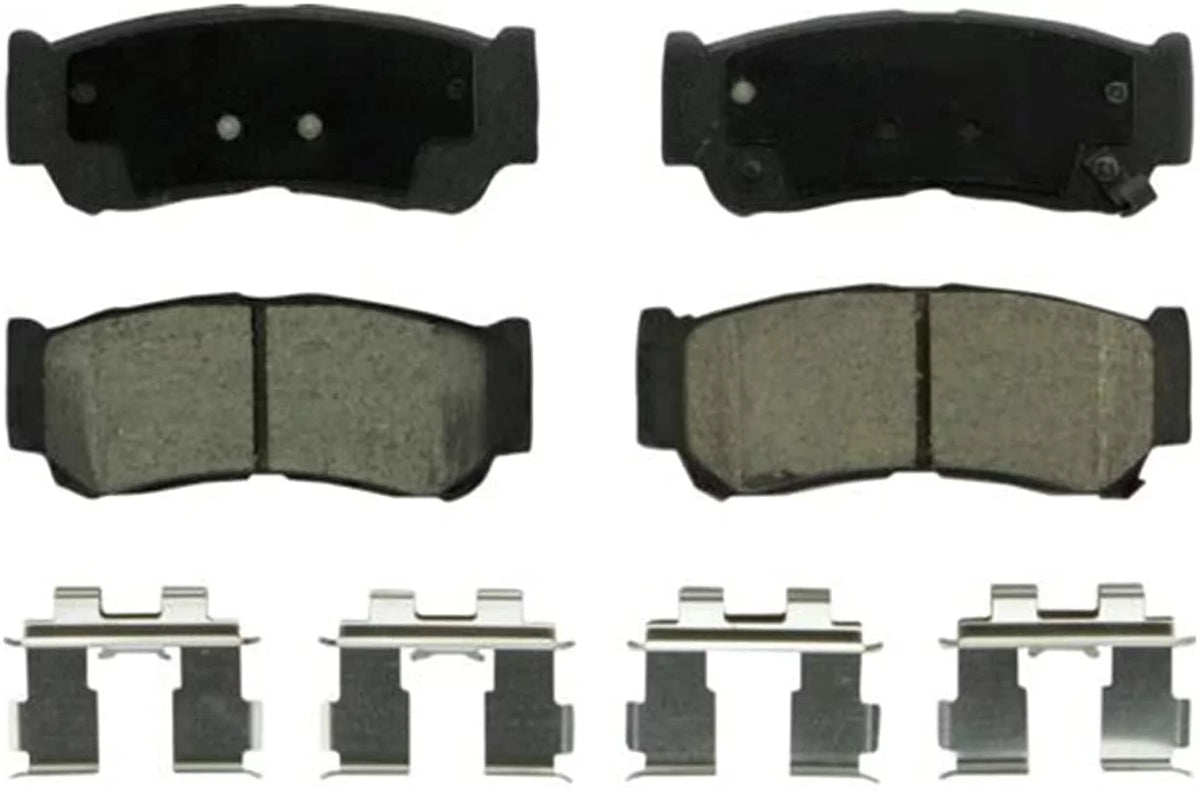 Detroit Axle - Brake Pads for 2007 2008 2009 Hyundai Santa Fe Front and Rear Memory Brake Pads w/Hardware Replacement Brakes