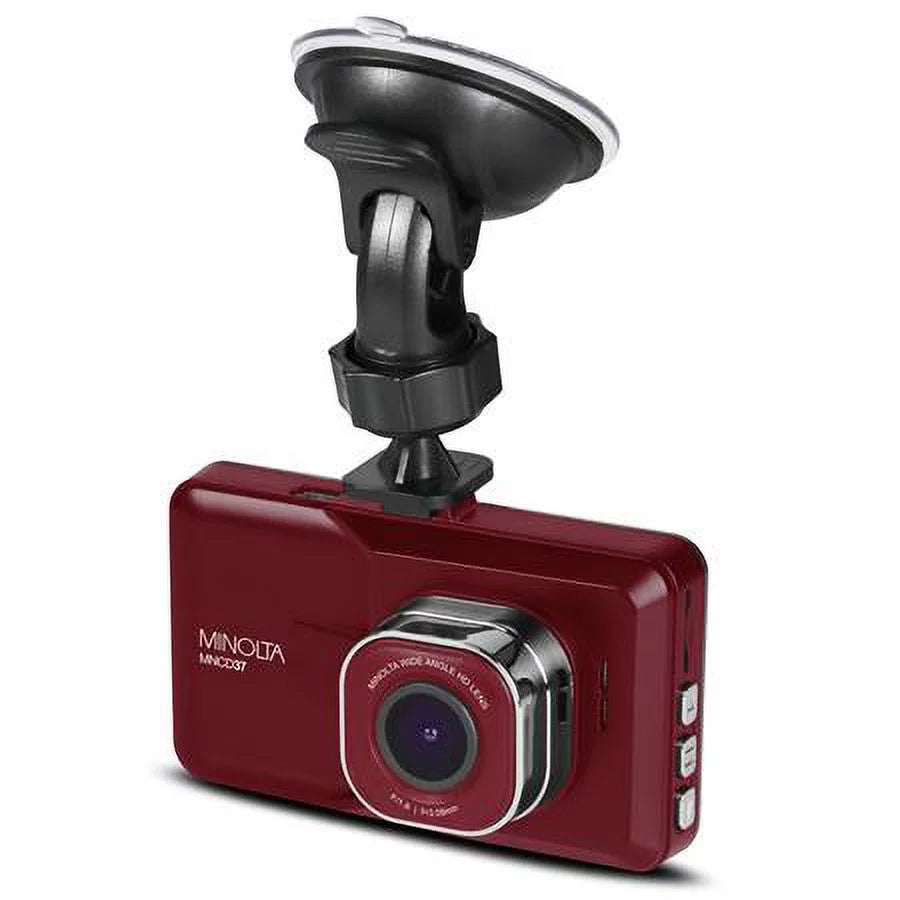 MNCD37 Full HD 3" LCD Panel Dash Cam, Red, 2-Pack