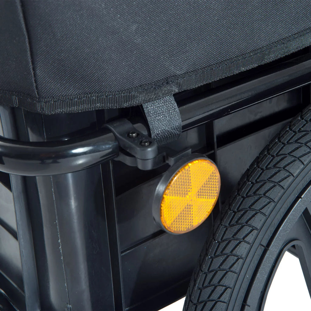 Aosom Double Wheel Internal Memory Enclosed Bicycle Cargo Trailer - Black