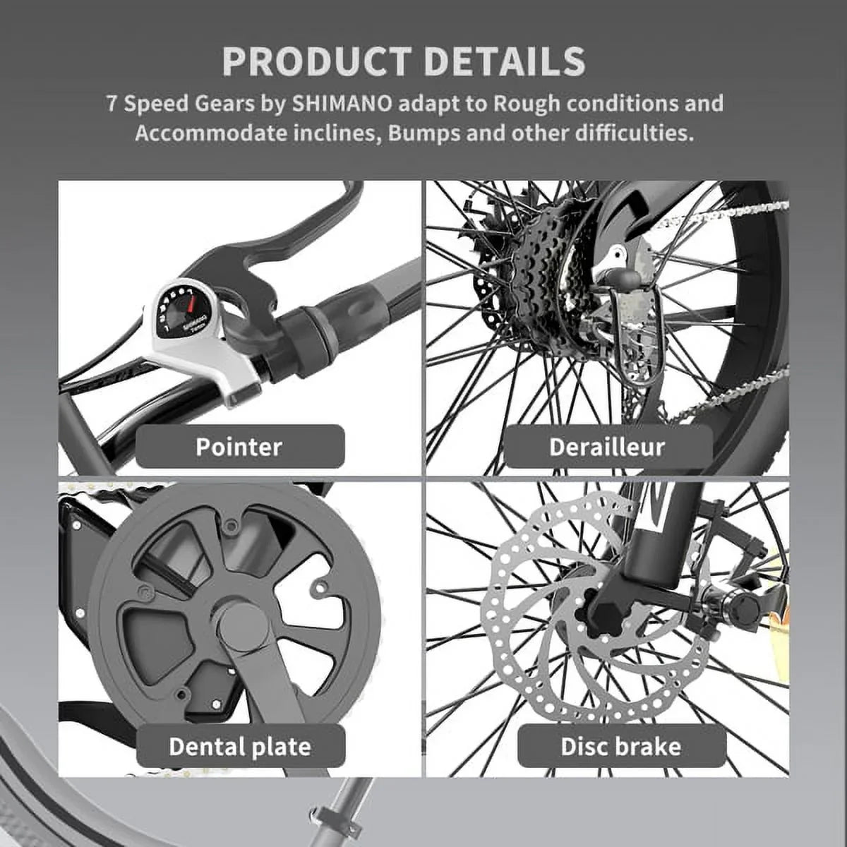 AOSTIRMOTOR Hot Fat Tire Adults Electric Bicycle 26 In. Electric Mountain Bike