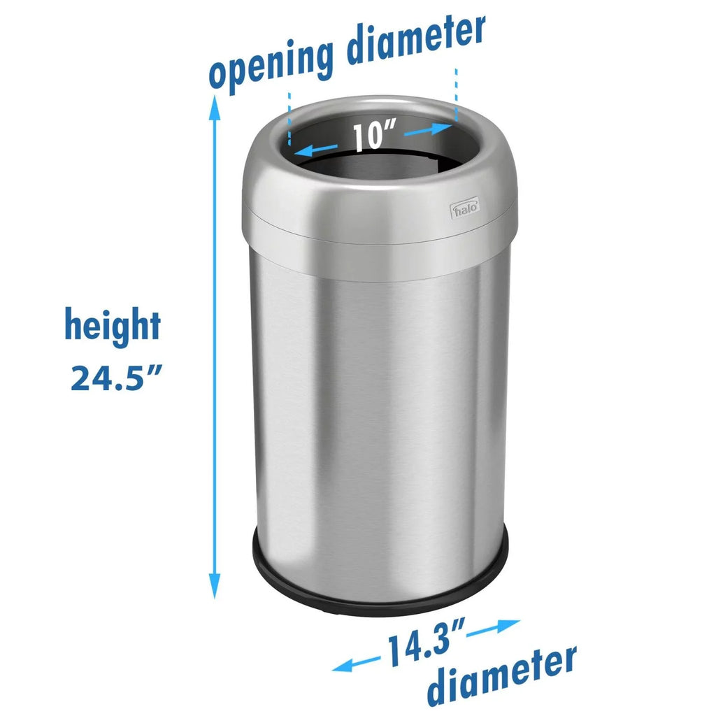 halo Deodorizer Stainless Steel 13 Gallon Trash Can