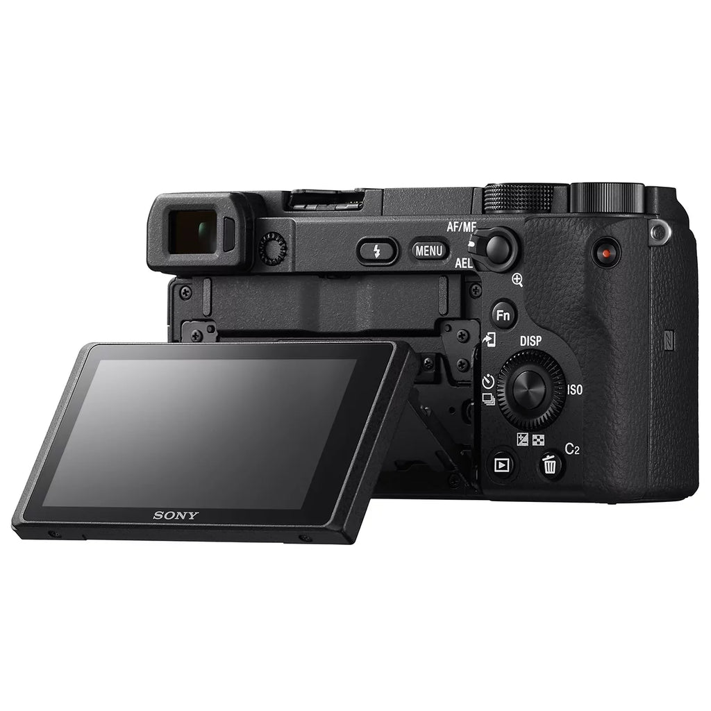 Sony a6400 4K Mirrorless Camera ILCE-6400L/B (Black) with 16-50mm f/3.5-5.6 OSS Lens Kit + 0.43x Wide Angle and 2.2X Telephoto Lens Deco Gear Case Filter Set & Extra Cell Power Editing Bundle