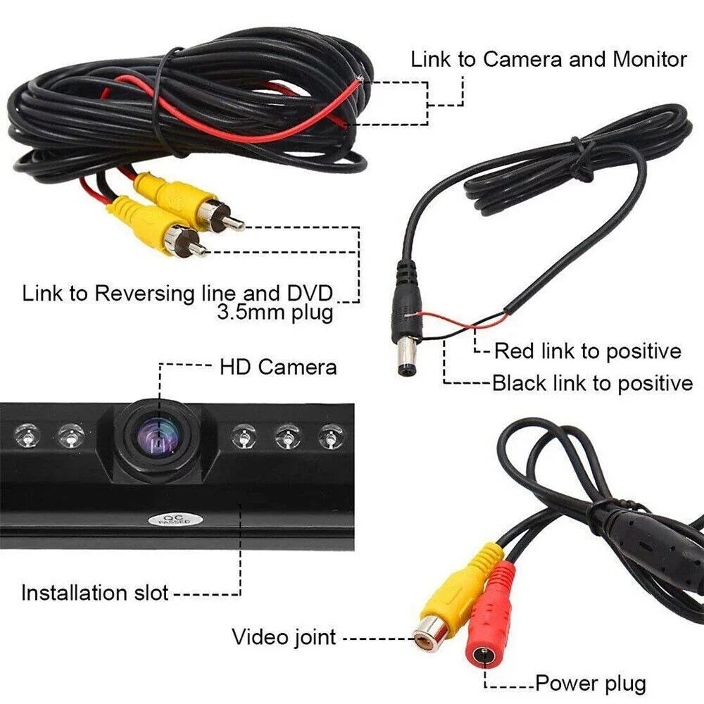 Night Vision License Plate Memory Camera - Reverse Parking Aid