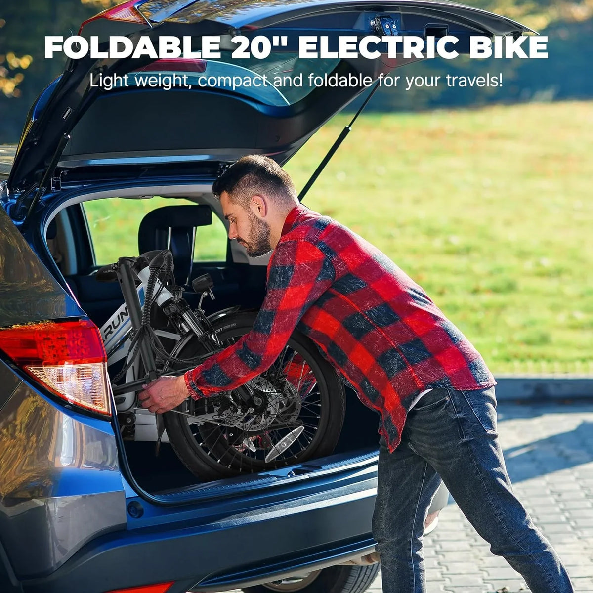 VARUN Electric Bike - 500W Folding Ebike with Stylish 20" Wheels, 48V Lithium Power Unit for 40 Miles Range and 20MPH Speed