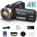 MARVUE Video Camera 4K Camera 48MP 30FPS Camcorder 18X Digital Zoom 3.0" LCD Touch Display Vlogging Camera for YouTube with IR Night Vision