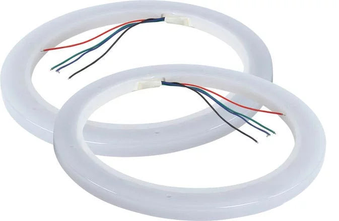 Wet Sounds Revo 12" Subwoofer, Grill, & RGB LED Ring - White Subwoofer & Silver XS Grill - 2 Ohm