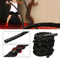 1.5" Training Rope Battle Rope Workout Training Undulation Rope, 50ft Length Fitness Battle Rope Heavy Duty Gym Fitness Workout Combat Battle Ropes for Strength Power Training, 15M